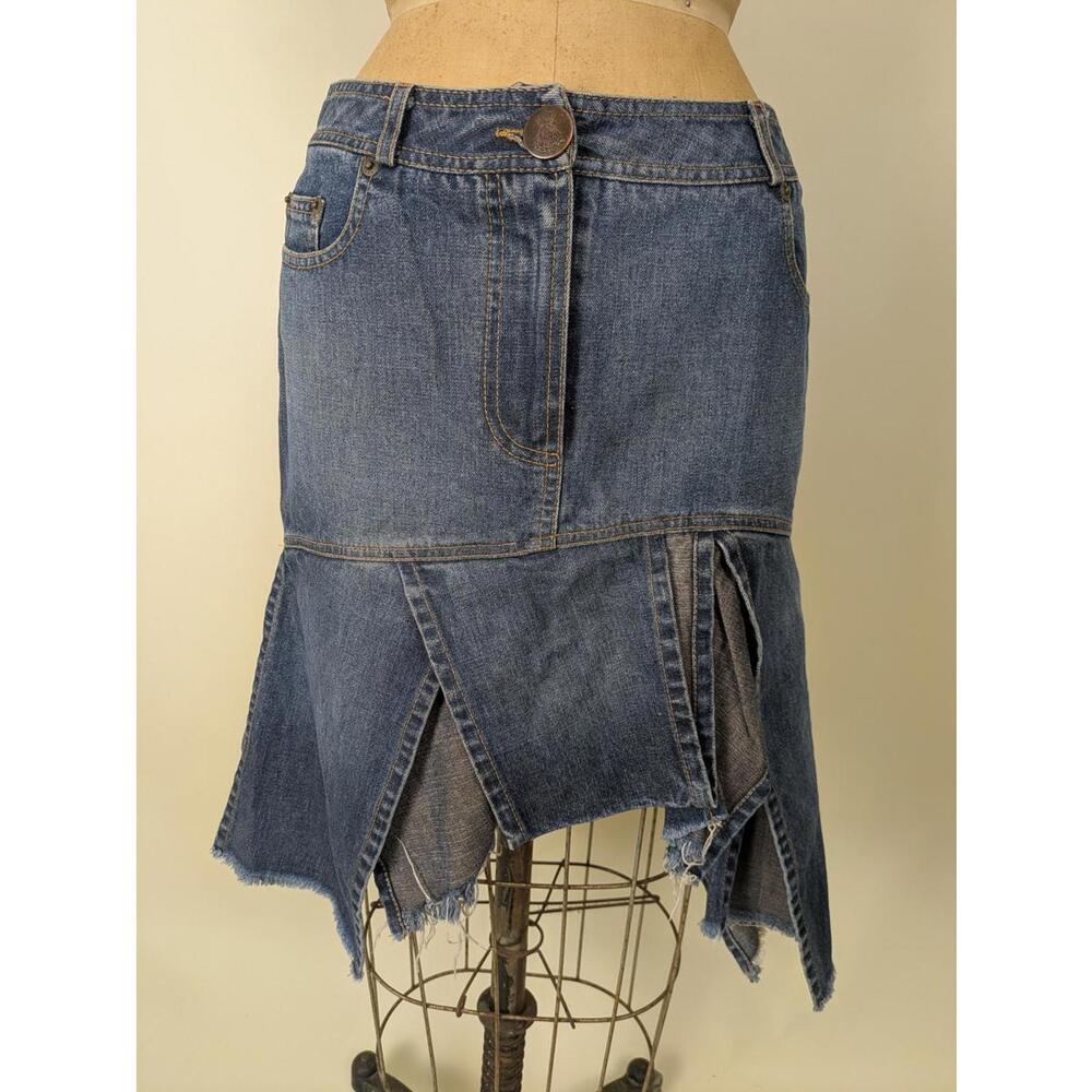 Y2K Plein Sud fringe denim skirt - Picture 2 of 9